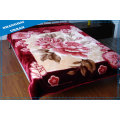 Polyester Flower Print Home Double Blanket